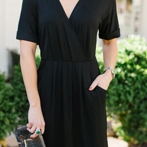 Kensie Classic Black Dress with Pockets